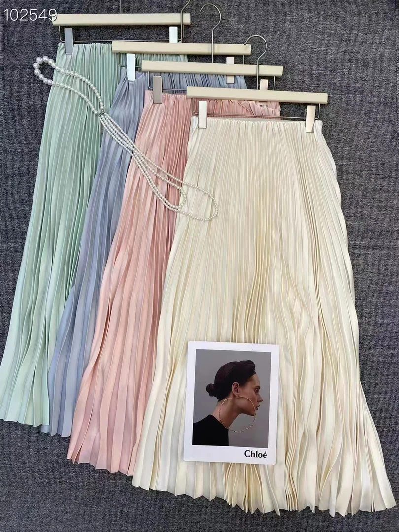 【立体褶裙】内松紧腰立体压褶A字摆百搭半裙