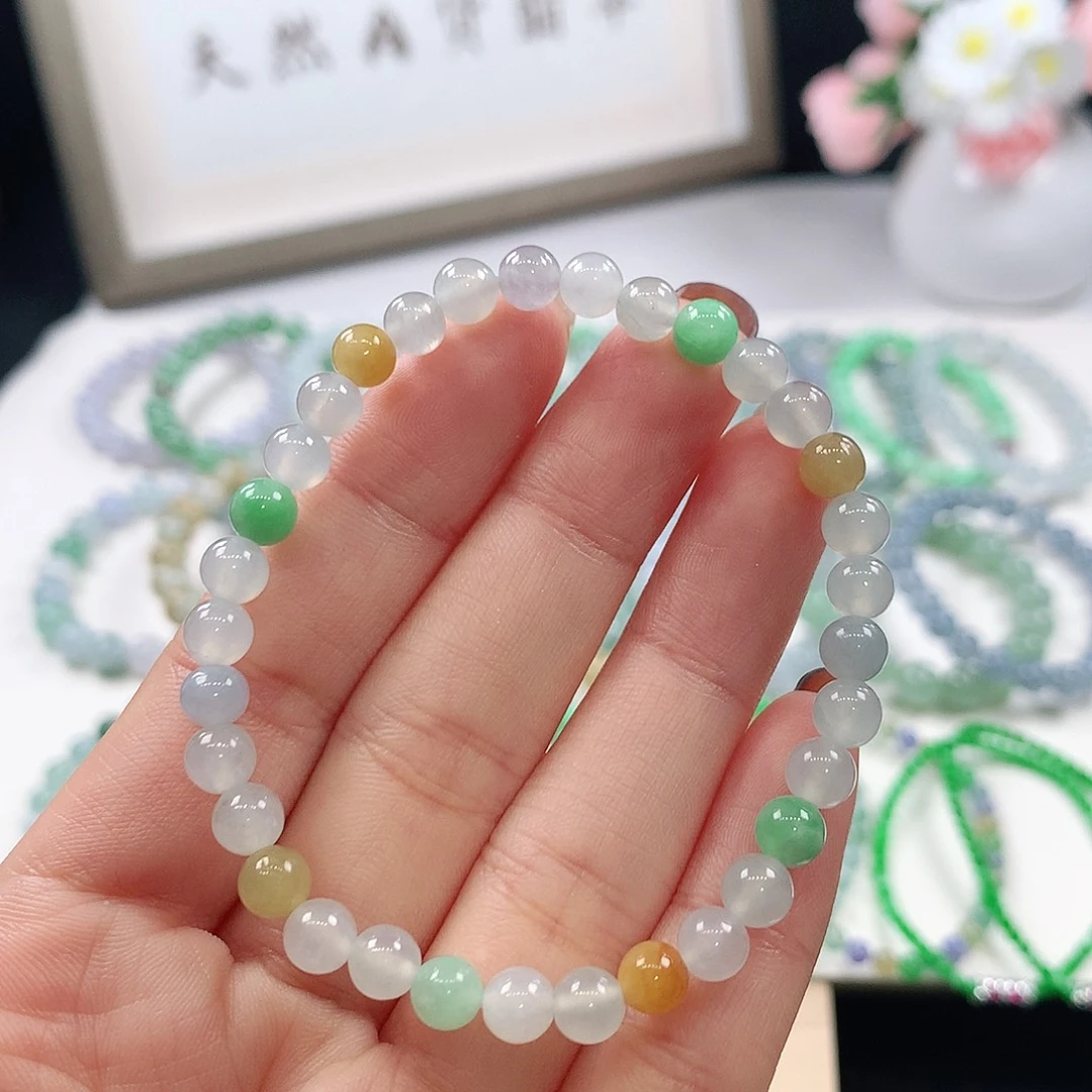 翡翠未镶嵌手链5.6mm