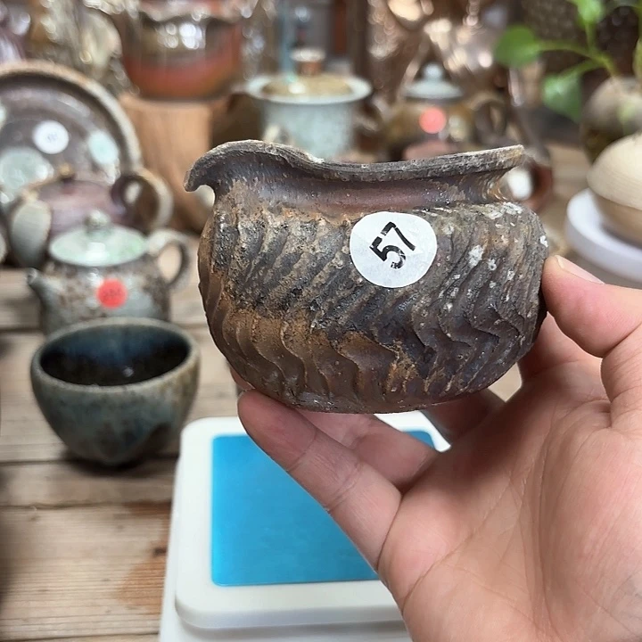 瓷片匆**过柴烧公道杯57
