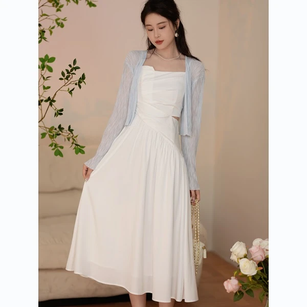 鹿向南【粉丝福利】法式仙气夏季国风赫本风茶歇连衣裙