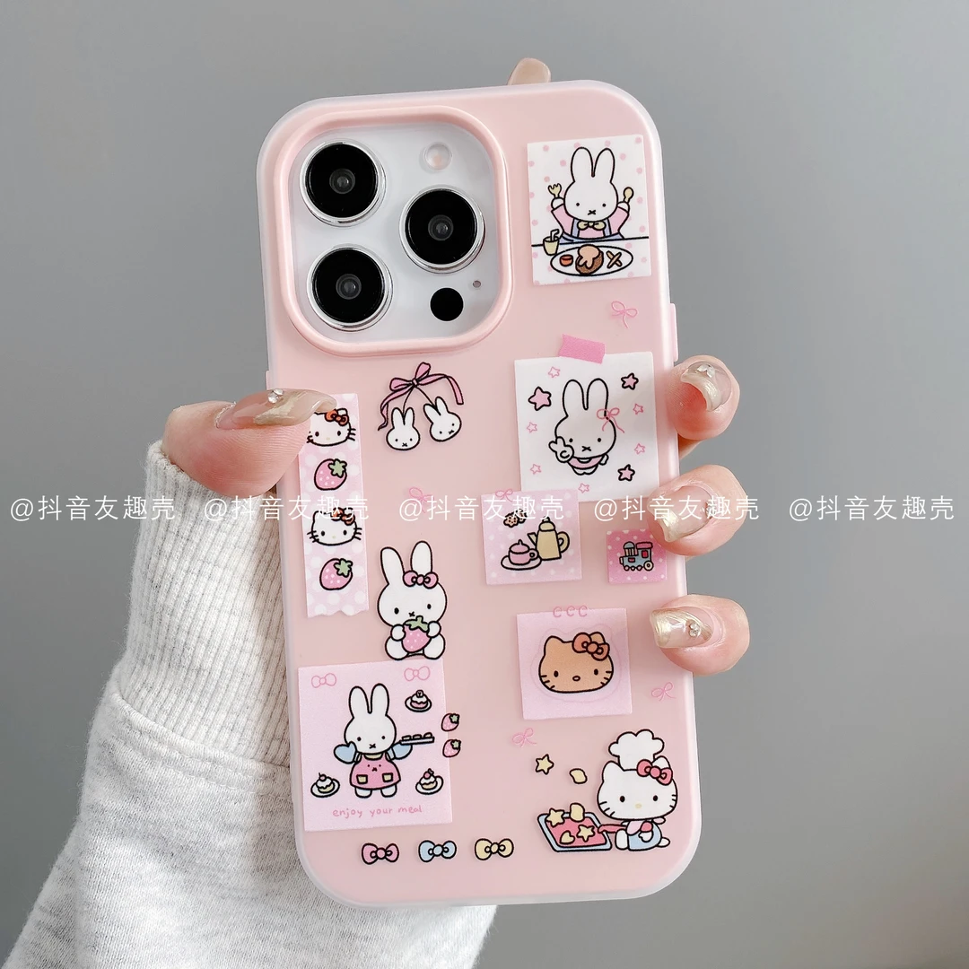 适用于苹果16新款/华为/小米/果冻壳手机壳卡通ins高级潮凯蒂米菲