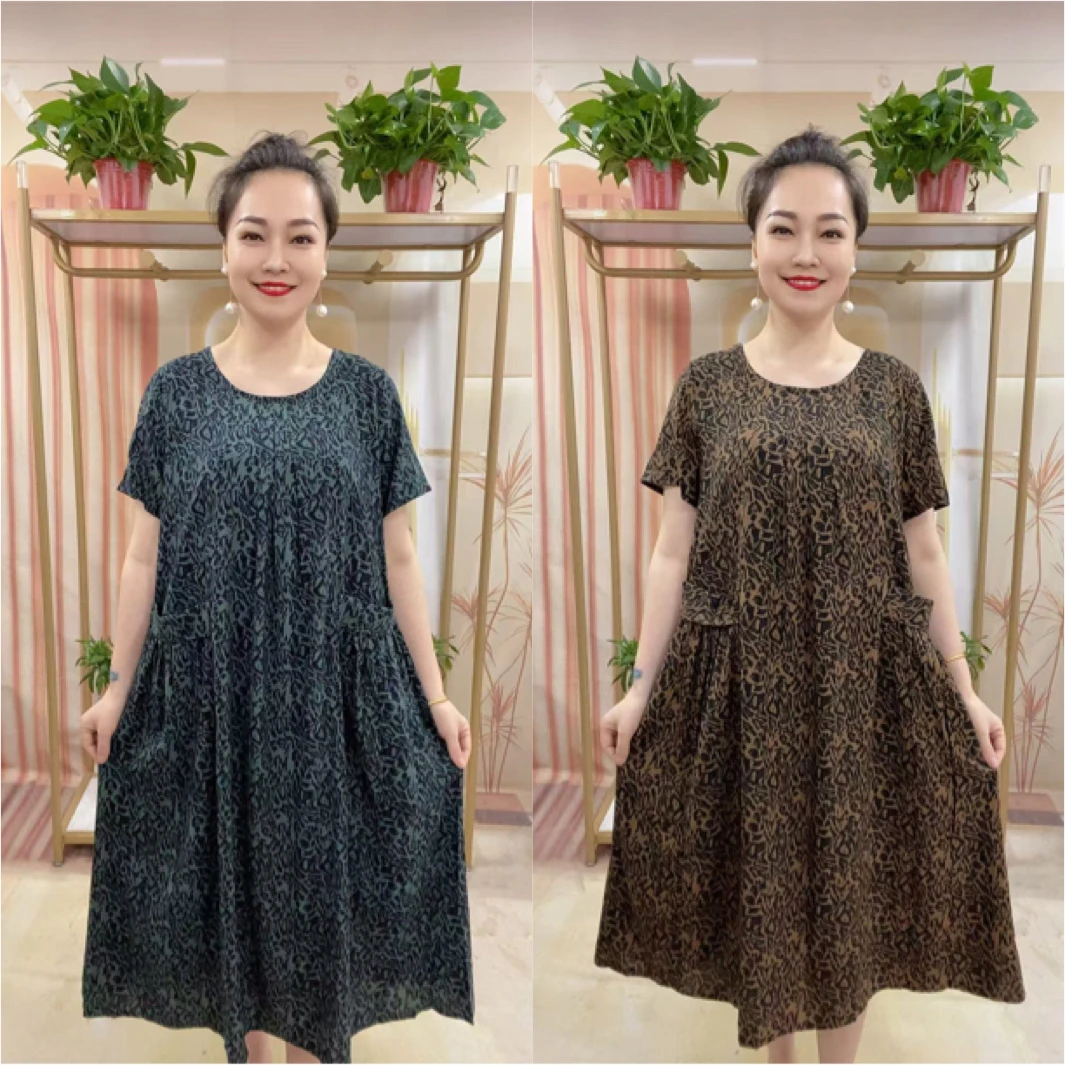 25夏季中长款大码连衣裙