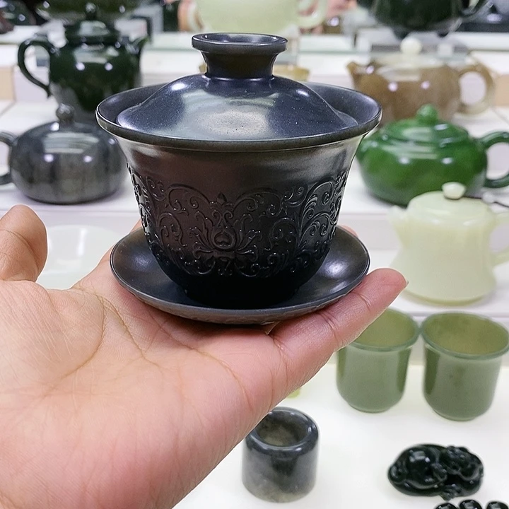 未镶嵌和田玉挂件盖碗