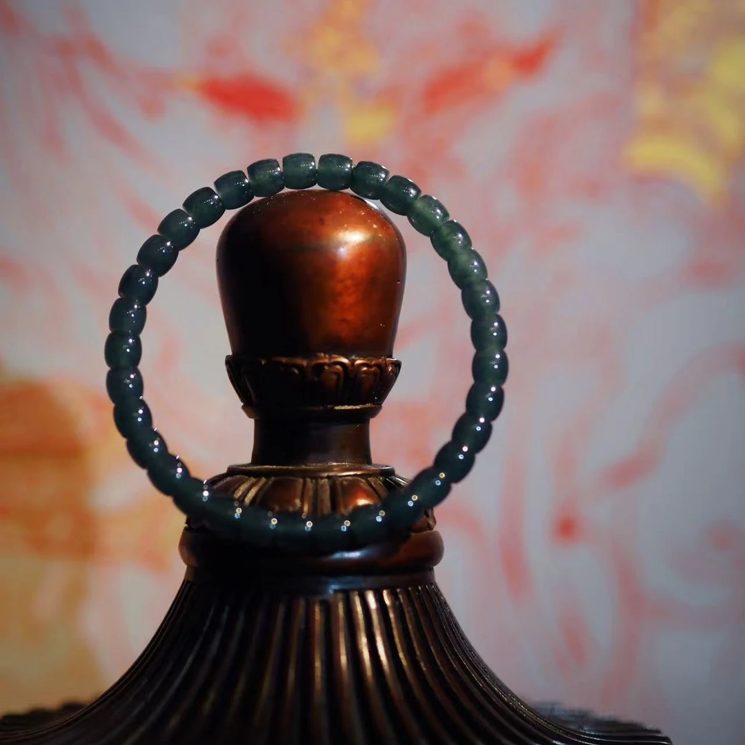 蓝水直切手镯手串