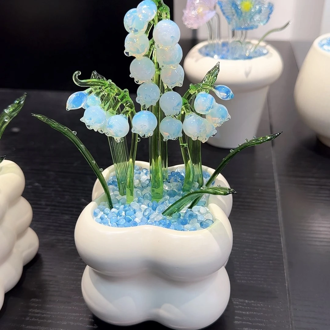 琉璃手工艺品淄博非遗手做琉璃花13