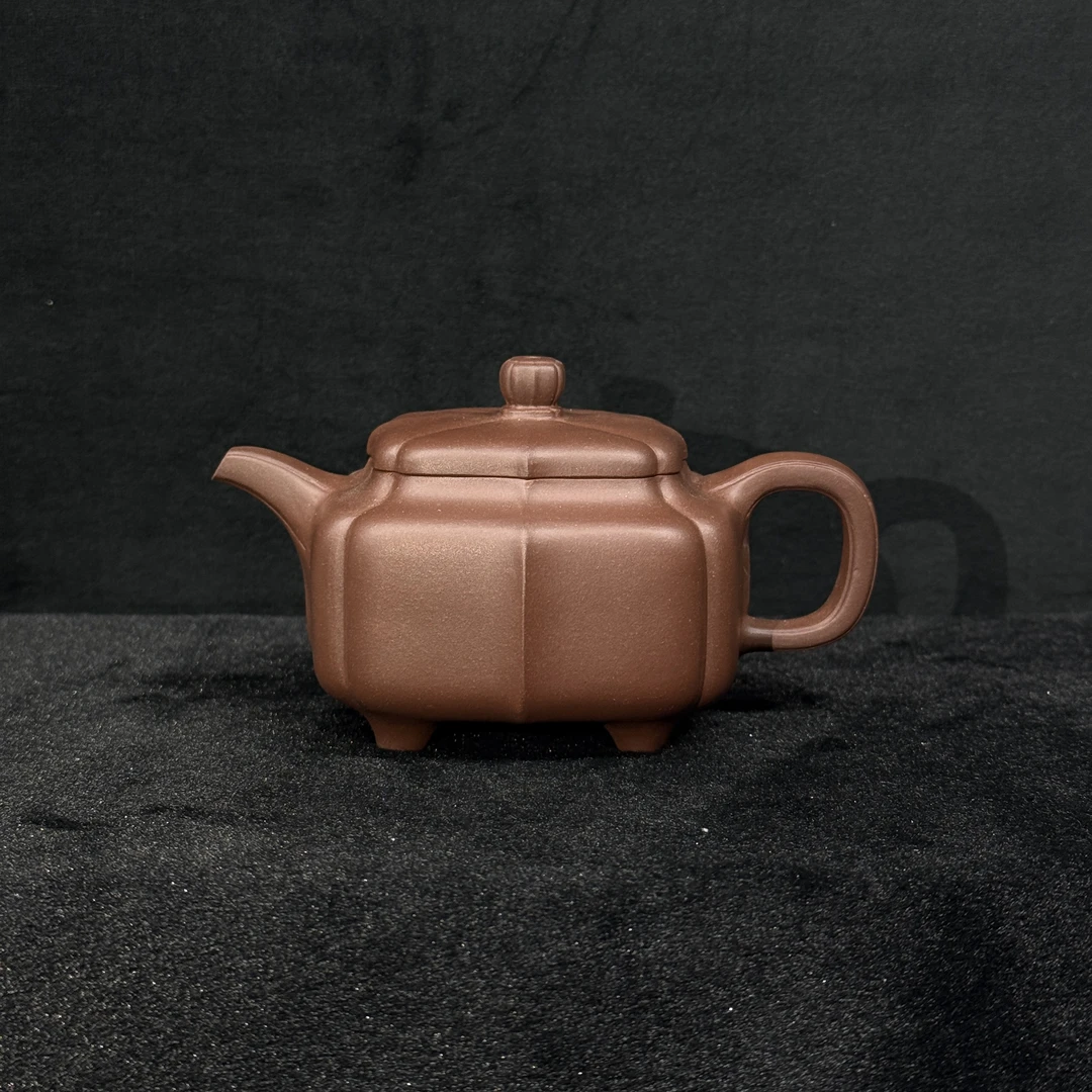 72/MLX063/穆良学/紫砂壶筋纹菱花/紫泥