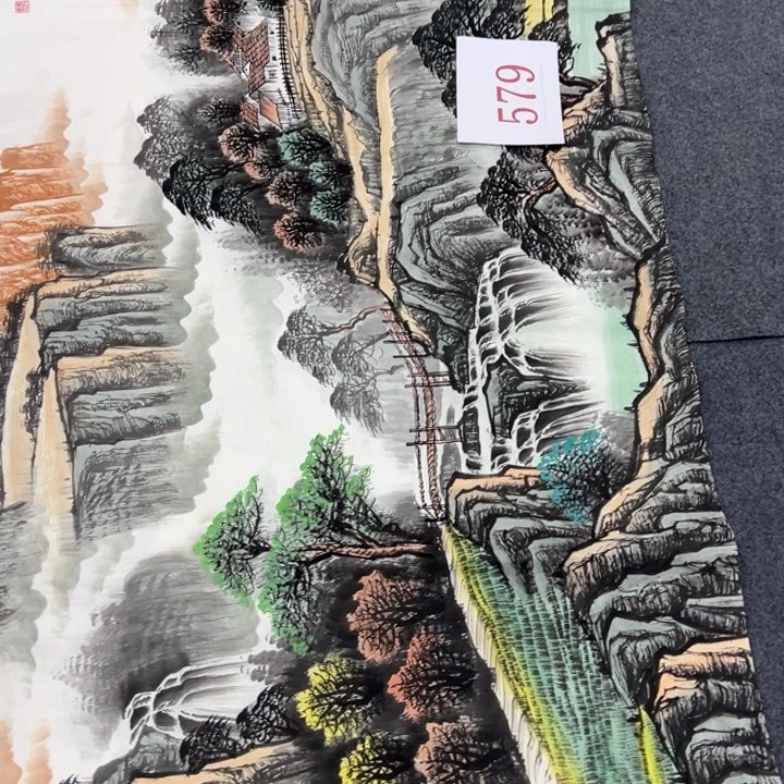 竖款山水作品，喜欢欣赏一下……