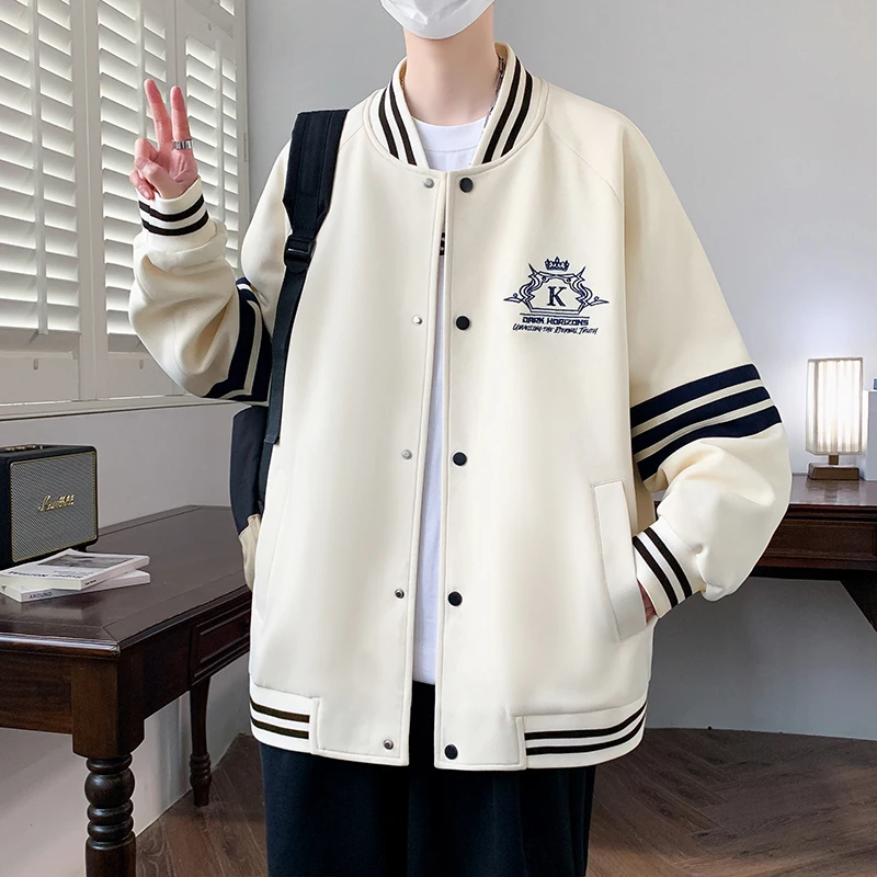 2025秋季新款青少年棒球服夹克男生港风宽松百搭潮流学生休闲外套