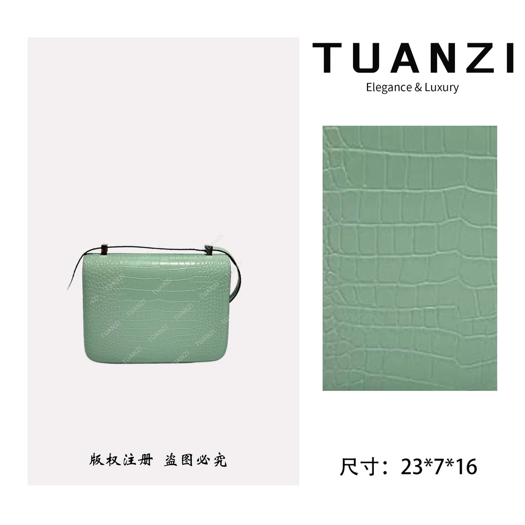 【23cm】手提斜挎腋下TUAN′ZI定制真皮女包 XKY-3819-薄荷绿