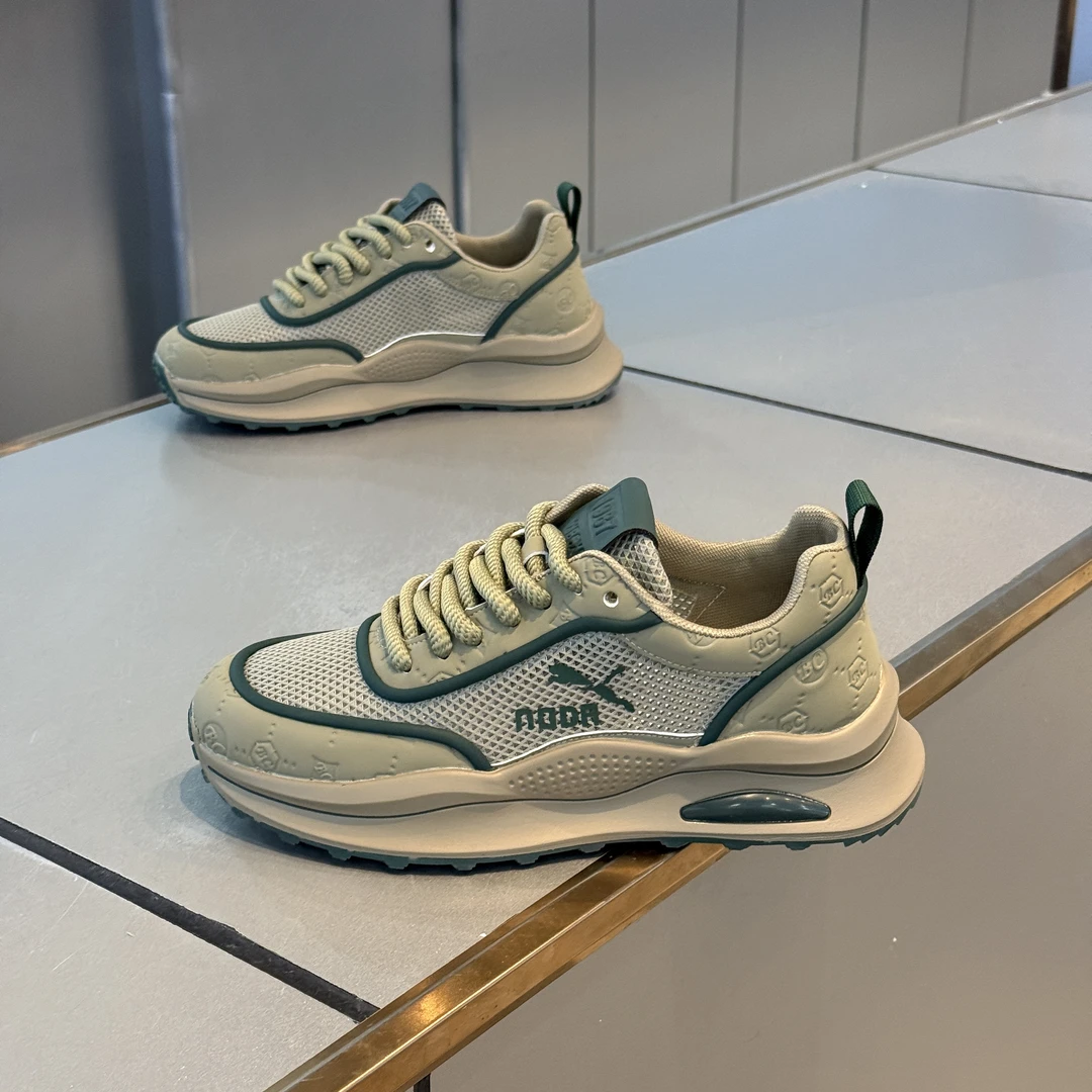 男鞋2025夏季新款透气网面拼色潮流舒适厚底时尚百搭运动老爹鞋男