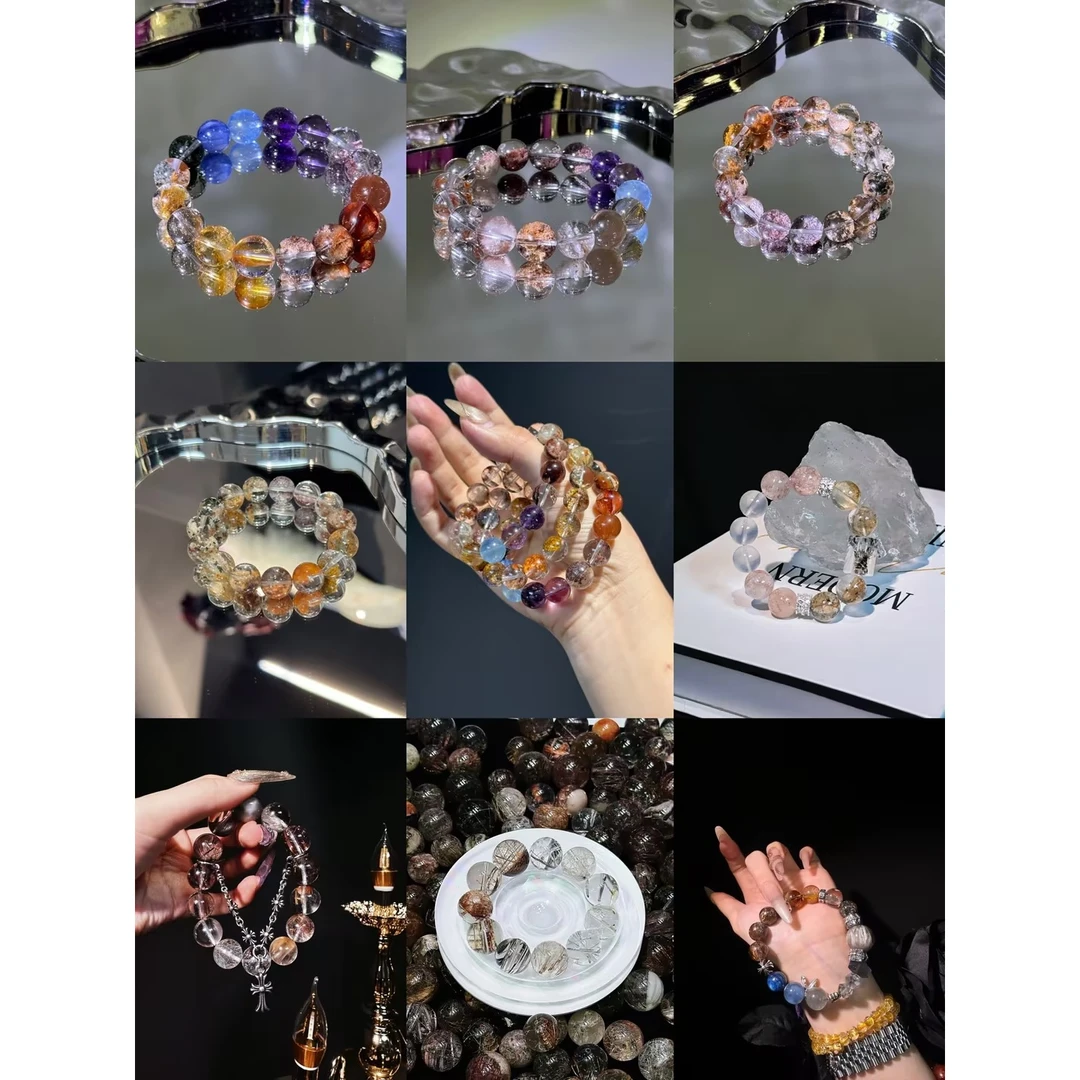 【仅此一条】“孤品”水晶手串多样性发其一b119