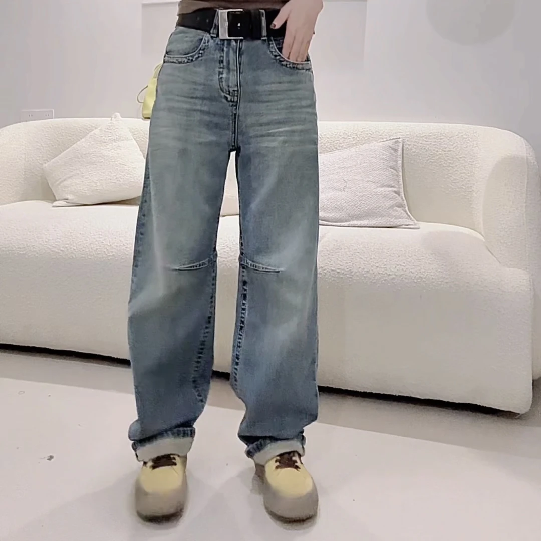 春季新款时尚潮流欧版百搭弯刀牛仔裤2623