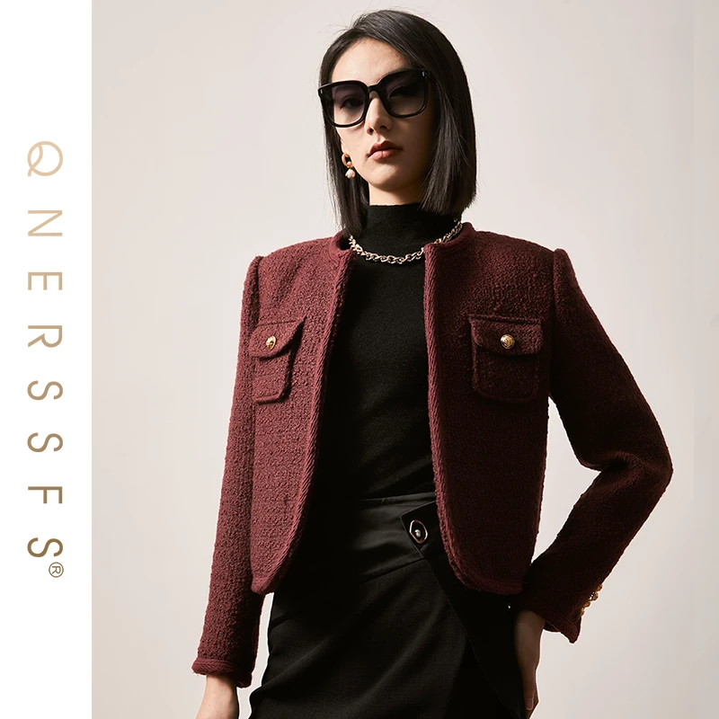 【菁菁专属】卿奈儿时装周走秀款「经典CE风」羊毛小香风外套-C2003