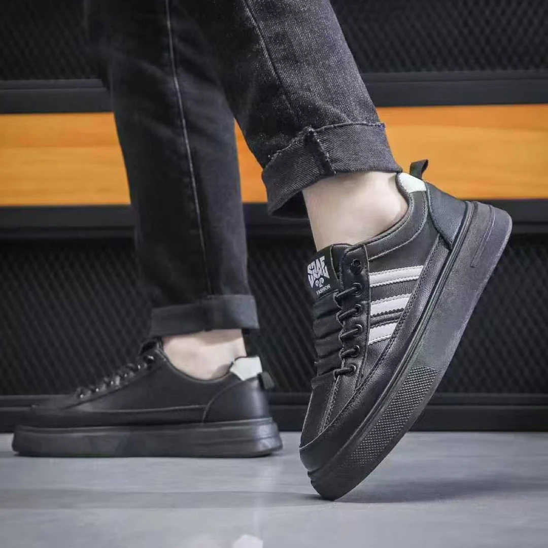 单鞋低帮休闲鞋鞋子透气百搭皮鞋男款秋季