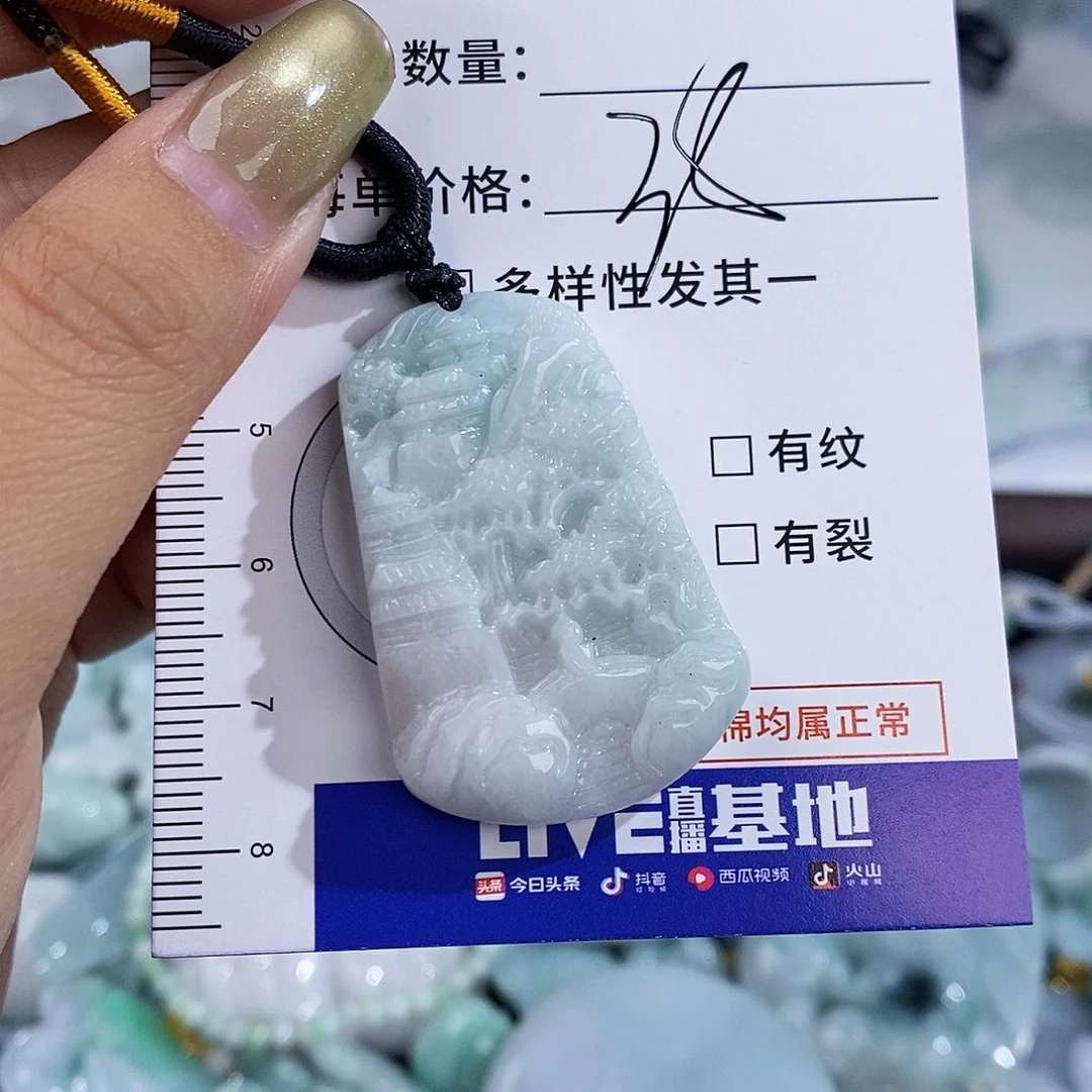 翡翠未镶嵌颈饰7799