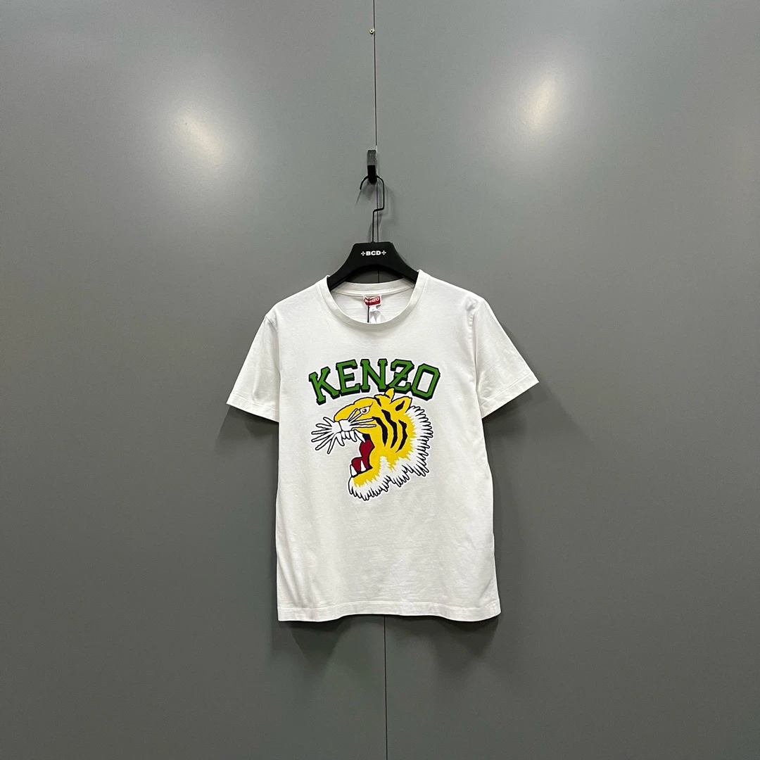 95新 KENZO/肯佐 （ll）虎头印花短袖 M码/98新016437