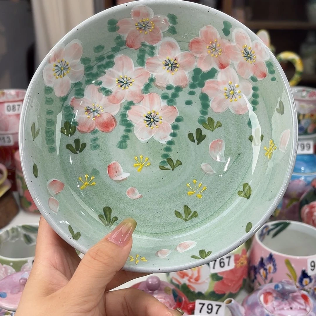 瓷片景德镇手绘高温釉下彩陶瓷茶具