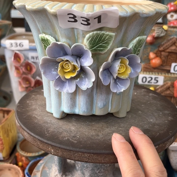 紫砂花盆粗陶材质多肉花盆