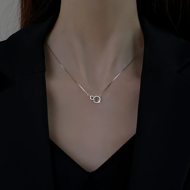 坠链均925银 925纯银项链女2025年新款爆款锁骨链轻奢吊坠颈链