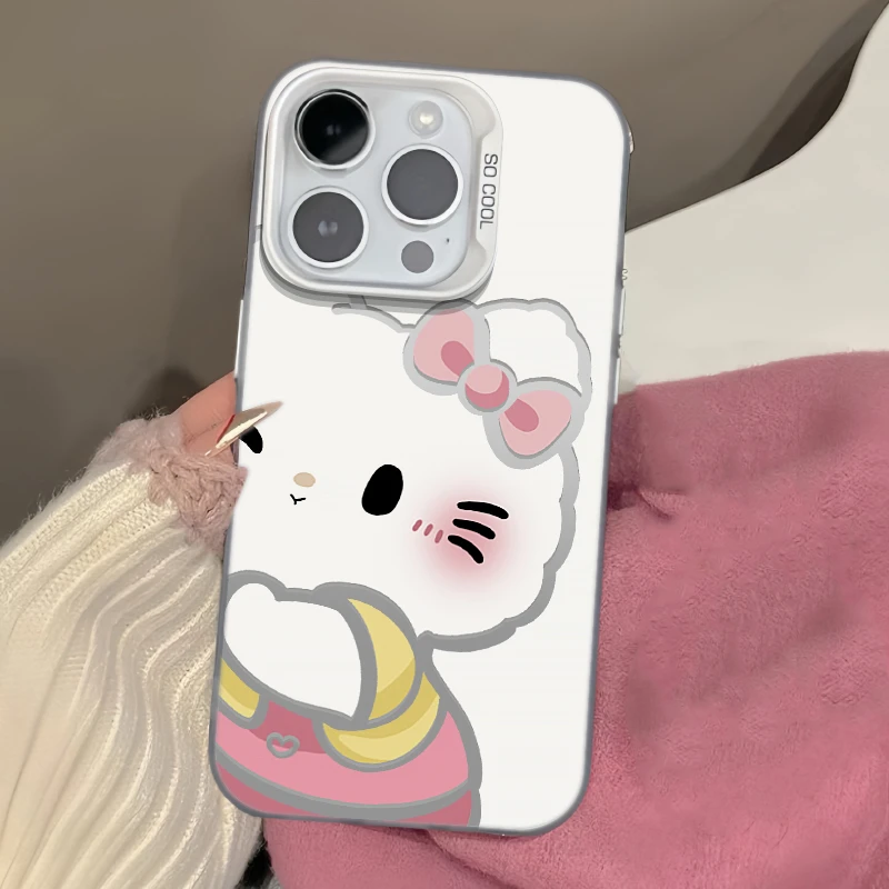 【彩银】可爱贴脸KT适用苹果/华为/荣耀/OPPO/VIVO/小米手机壳防摔