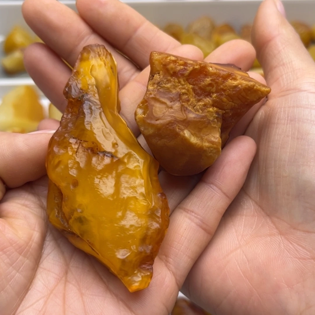境***～定制琥珀未镶嵌蜜蜡定制手把随型