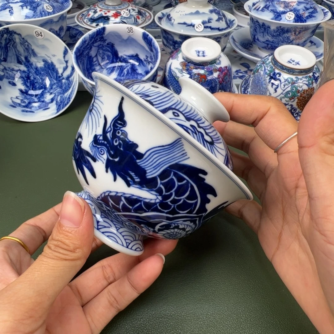 陶瓷景德镇纯手工纯手绘茶具木木23