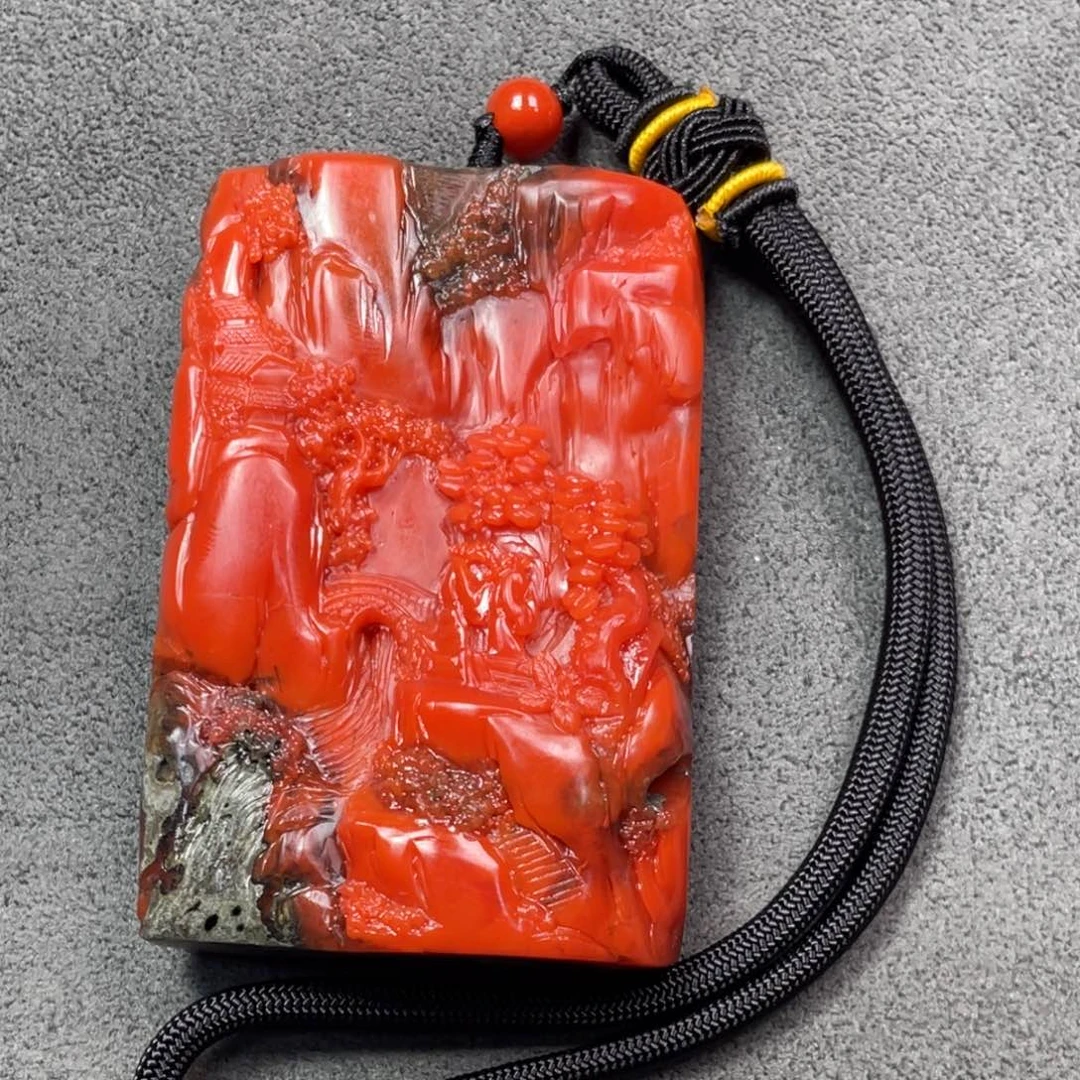 南红玛瑙未镶嵌山水