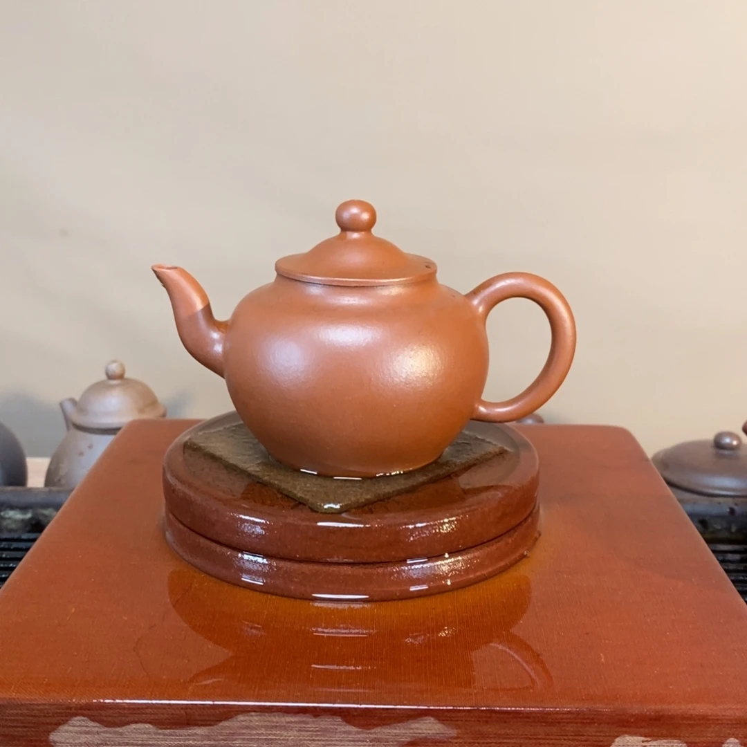 茶壶紫砂高端160cc红泥立帽