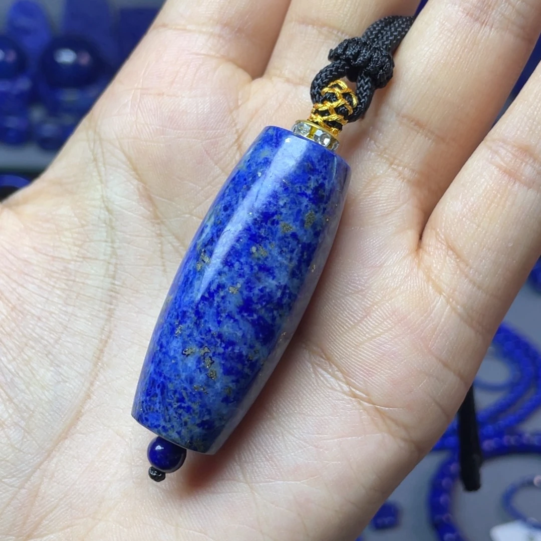 青金石未镶嵌19×46mm古珠配饰