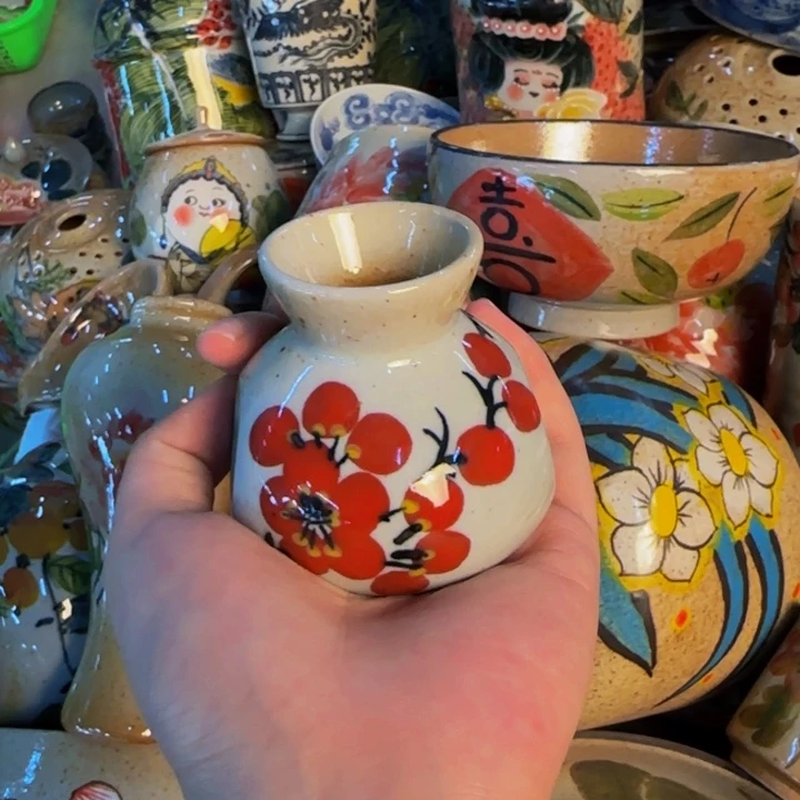 瓷片手工手绘细微不一样