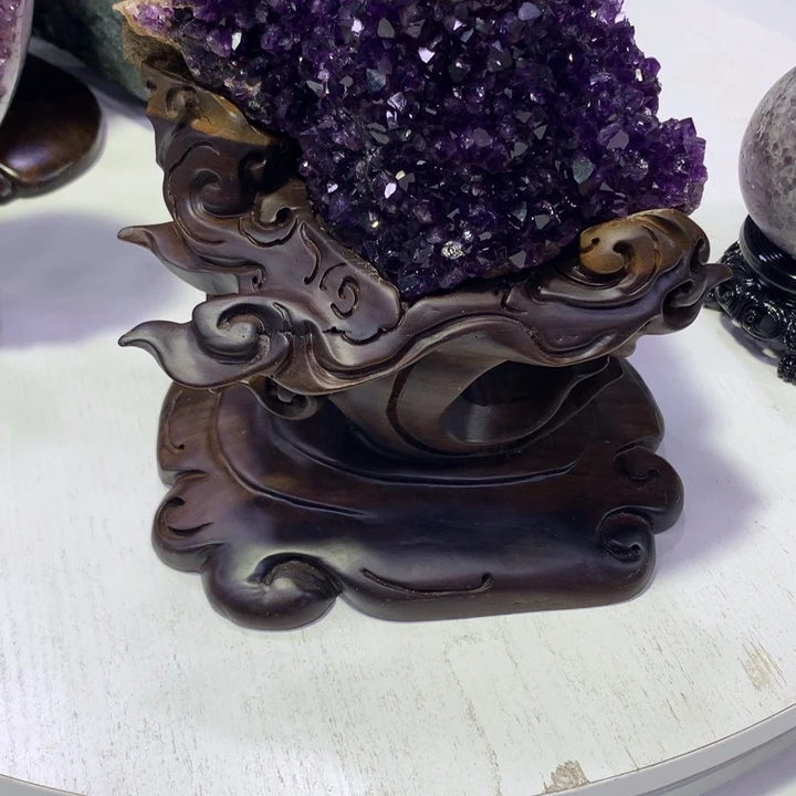 紫晶摆件未镶嵌U****篷紫晶124