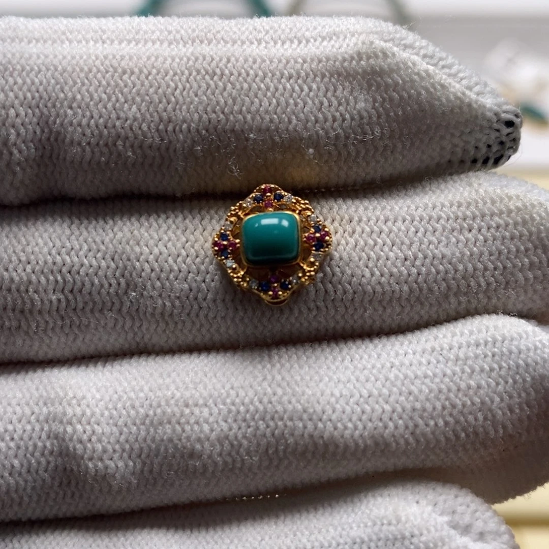 绿松石18K金镶嵌珠宝奇石489