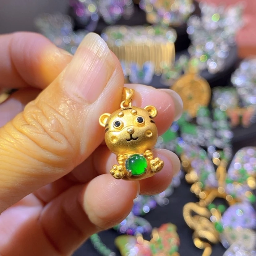 【闪购商品】银S925镶嵌挂件翡翠