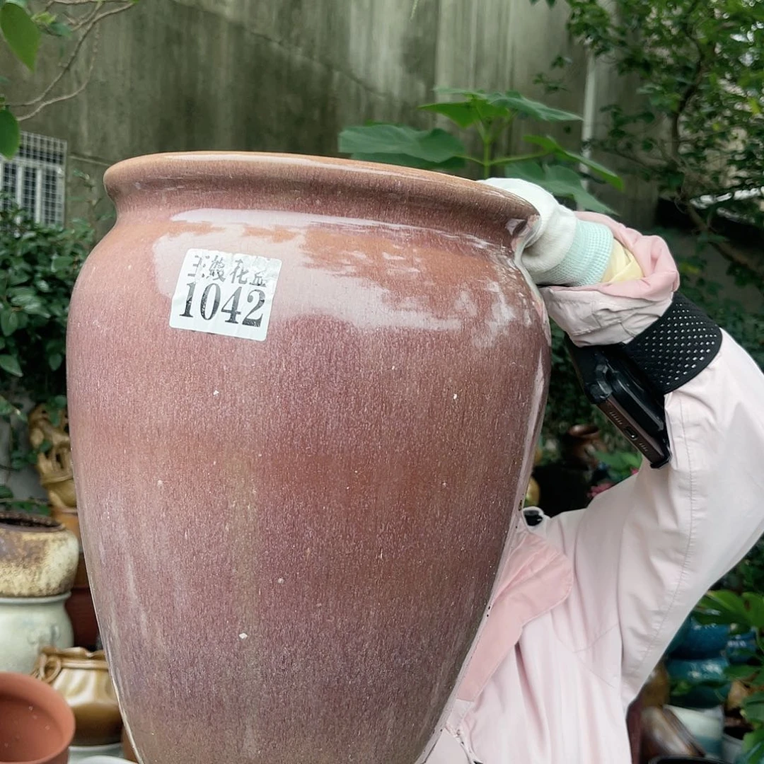 紫砂花盆王嫂花盆0612-1042高33口25