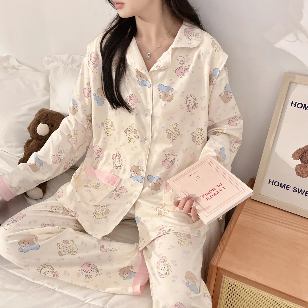 【买一宋一】云感棉带胸垫月子服孕期哺乳期家居服吸汗透气春秋季