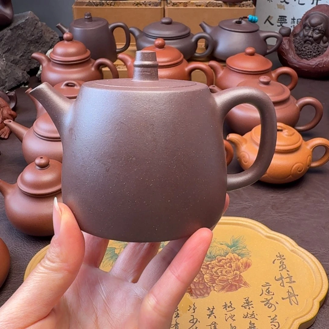 茶壶紫砂特练紫泥  汗铎 230微瑕