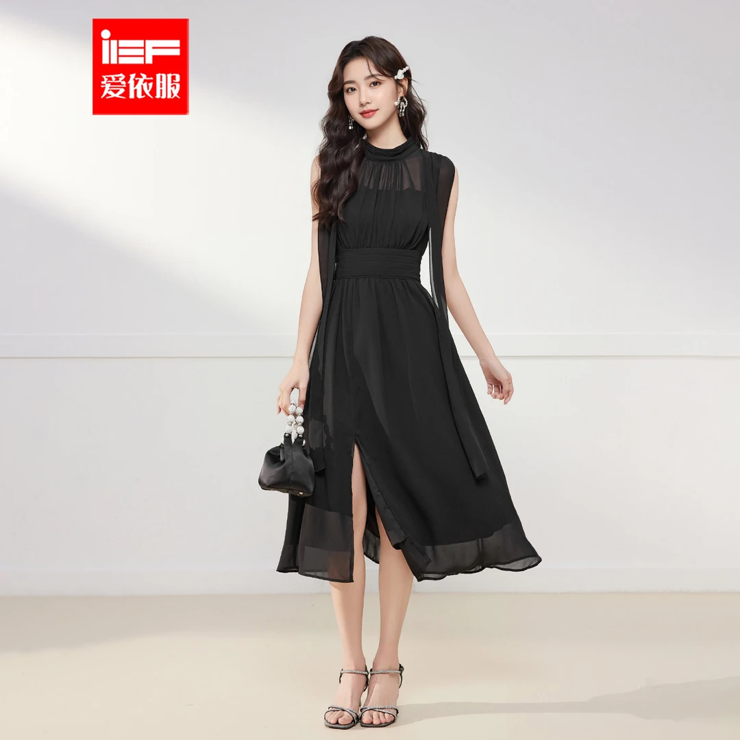 IEF/爱依服2025新款夏季梭织背心长裙