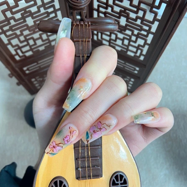 【24节气·秋分】国风原创手绘日常出街超好看高级穿戴甲