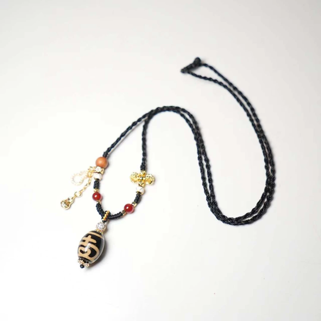 岚宫措|宝瓶天珠项链L816