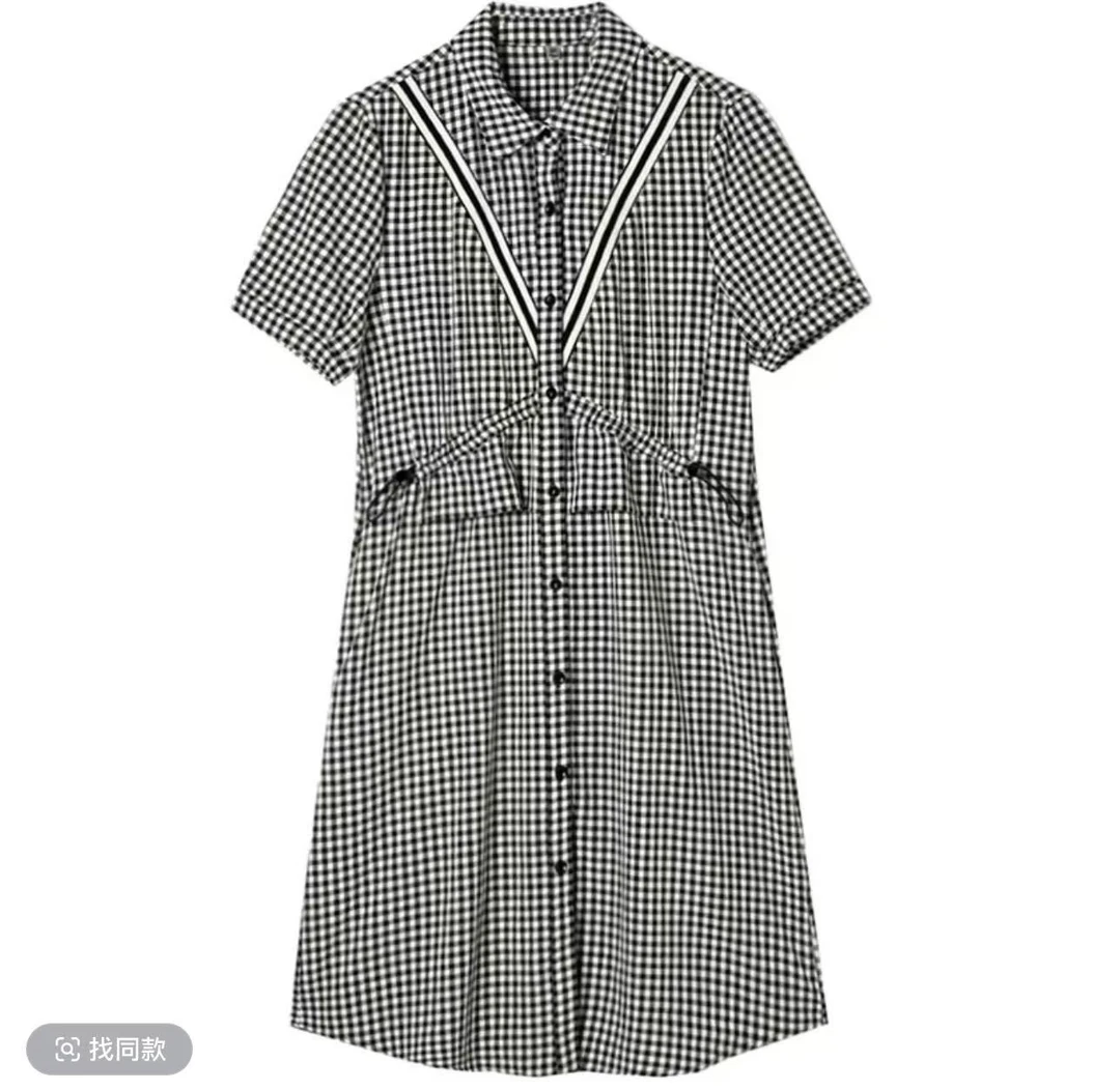 【W608连衣裙】2025新款时尚显瘦中长款连衣裙