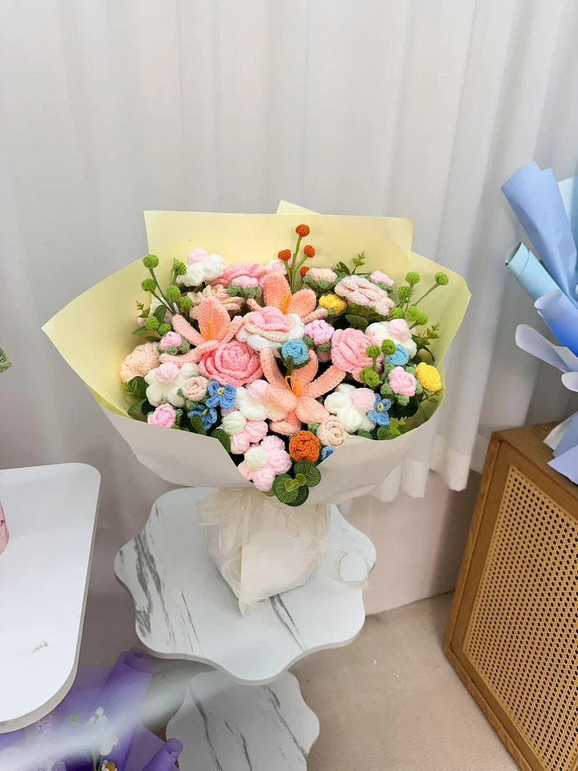 梦幻森林花束手工成品非遗毛线花送人心意礼物