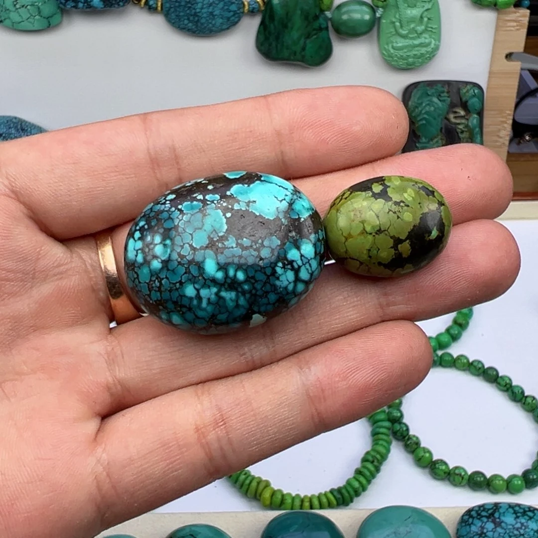 谷****a云盖高瓷蓝网花枣珠