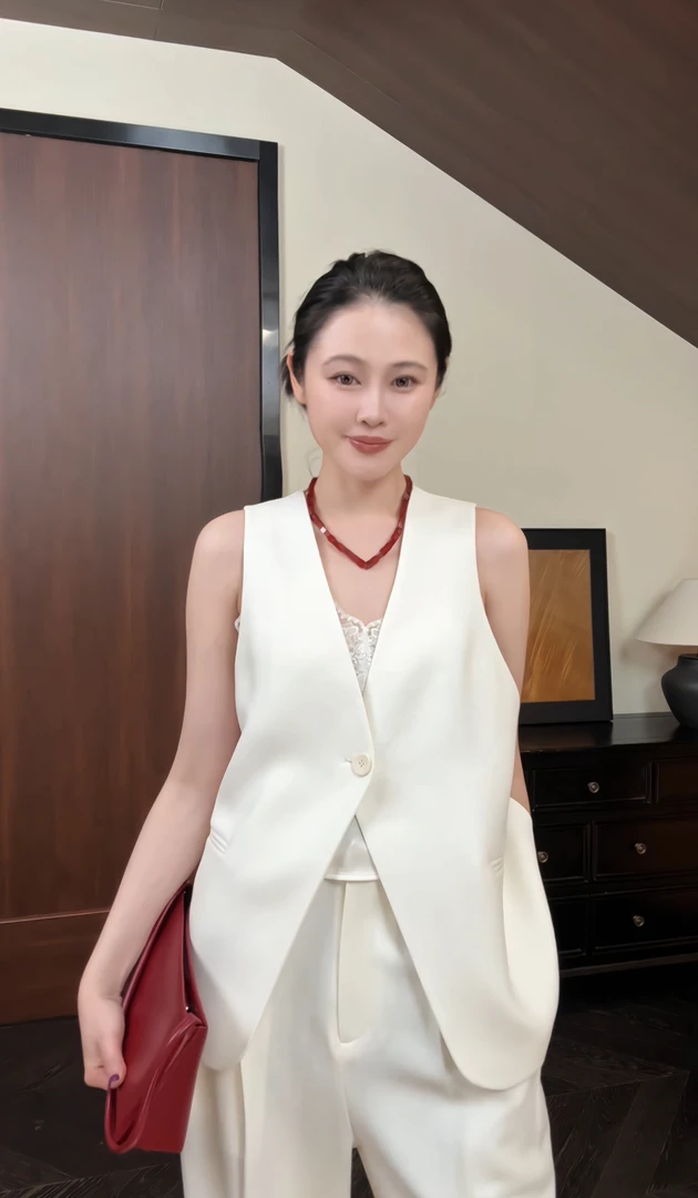 陈妍君【老钱拼接蕾丝造型感无袖马甲】CHENYANJUN CYJ-WWO74-W726