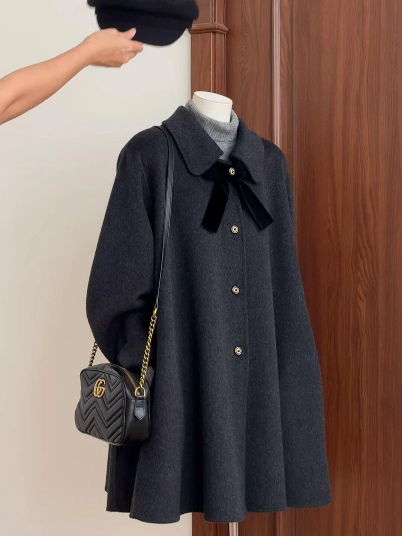 法式复古千金风斗篷外套大衣女2025秋冬新款设计感高级感气质上衣