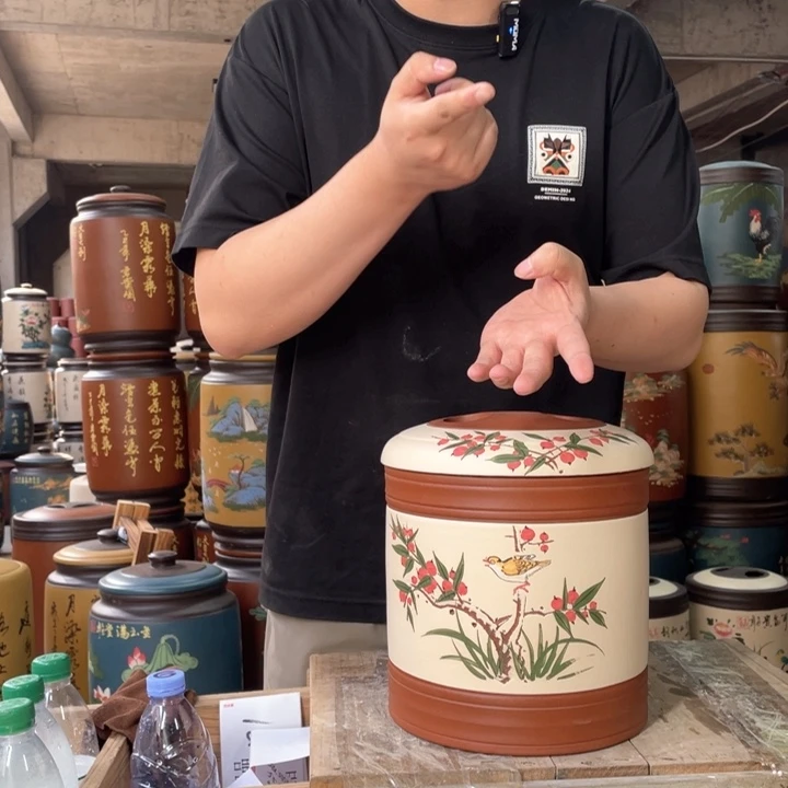 宜兴原矿紫砂茶叶罐