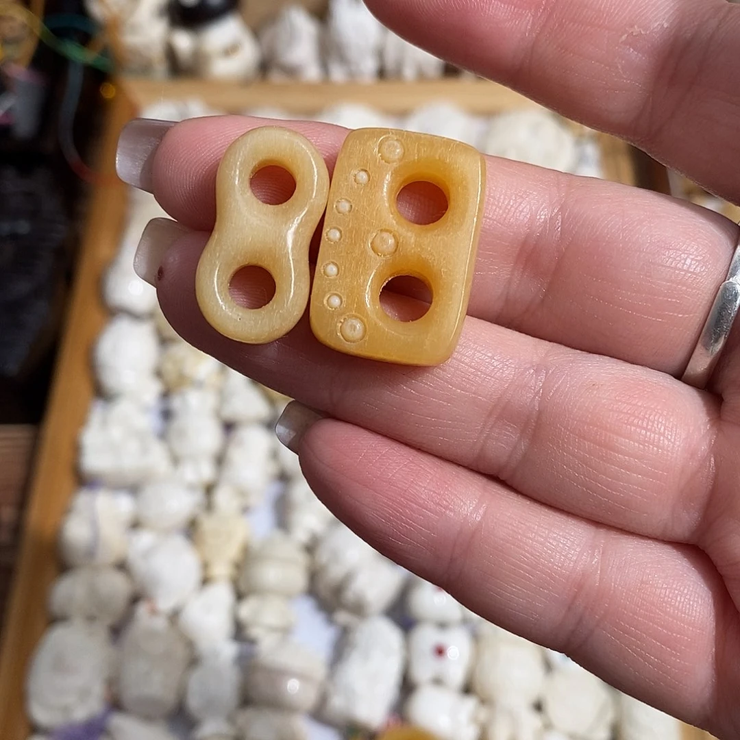 鹿骨把件桃*M63二饼两个不退换