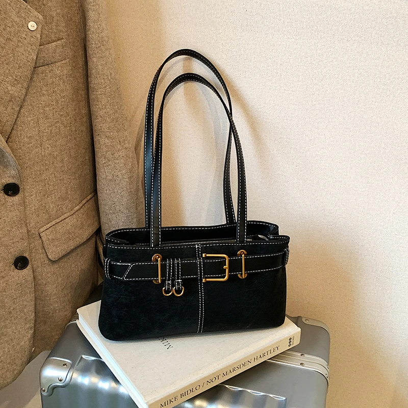 复古小众腋下包包女秋冬2025新潮时尚托特包大容量包小个子手提包