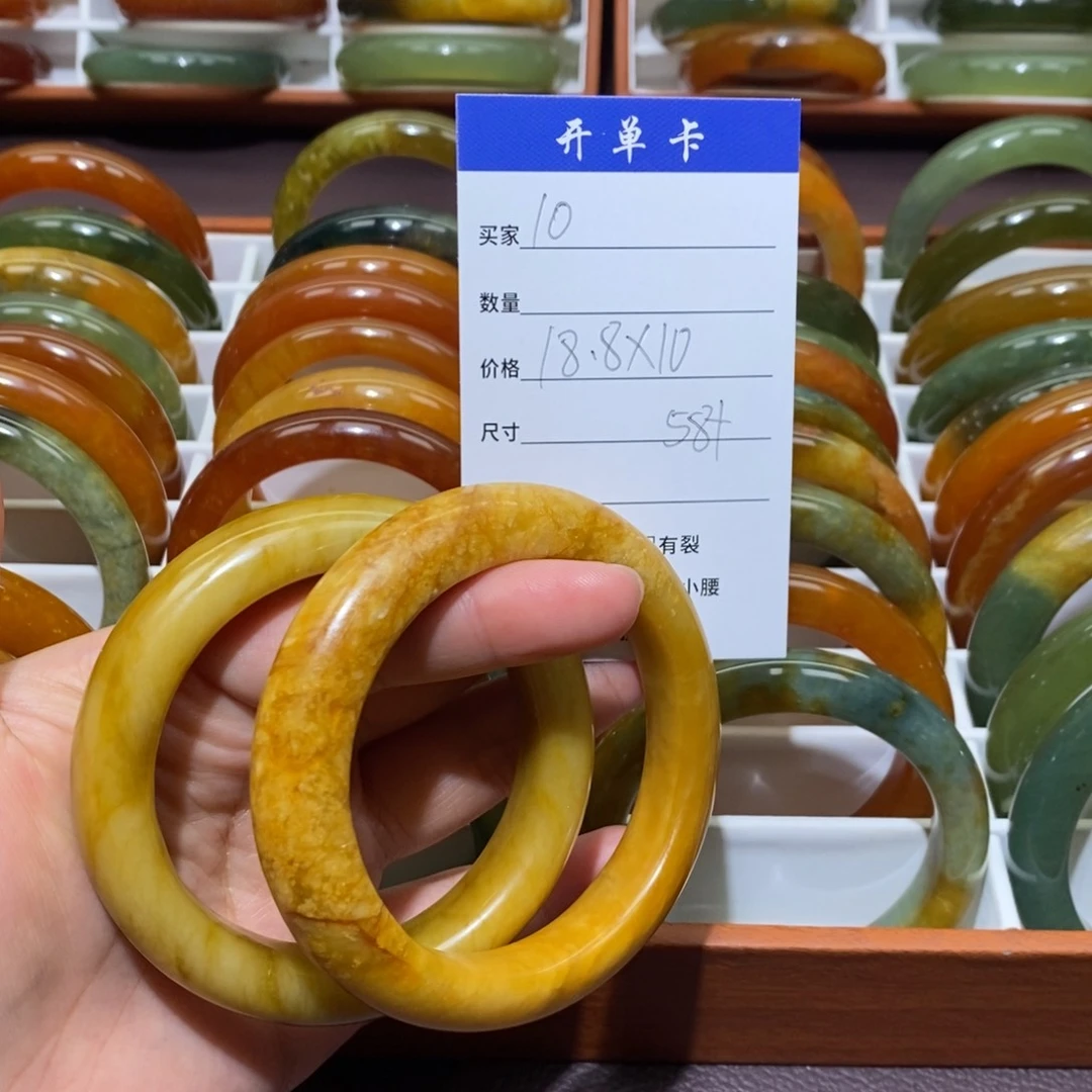 未镶嵌蛇纹石玉手镯平**利10