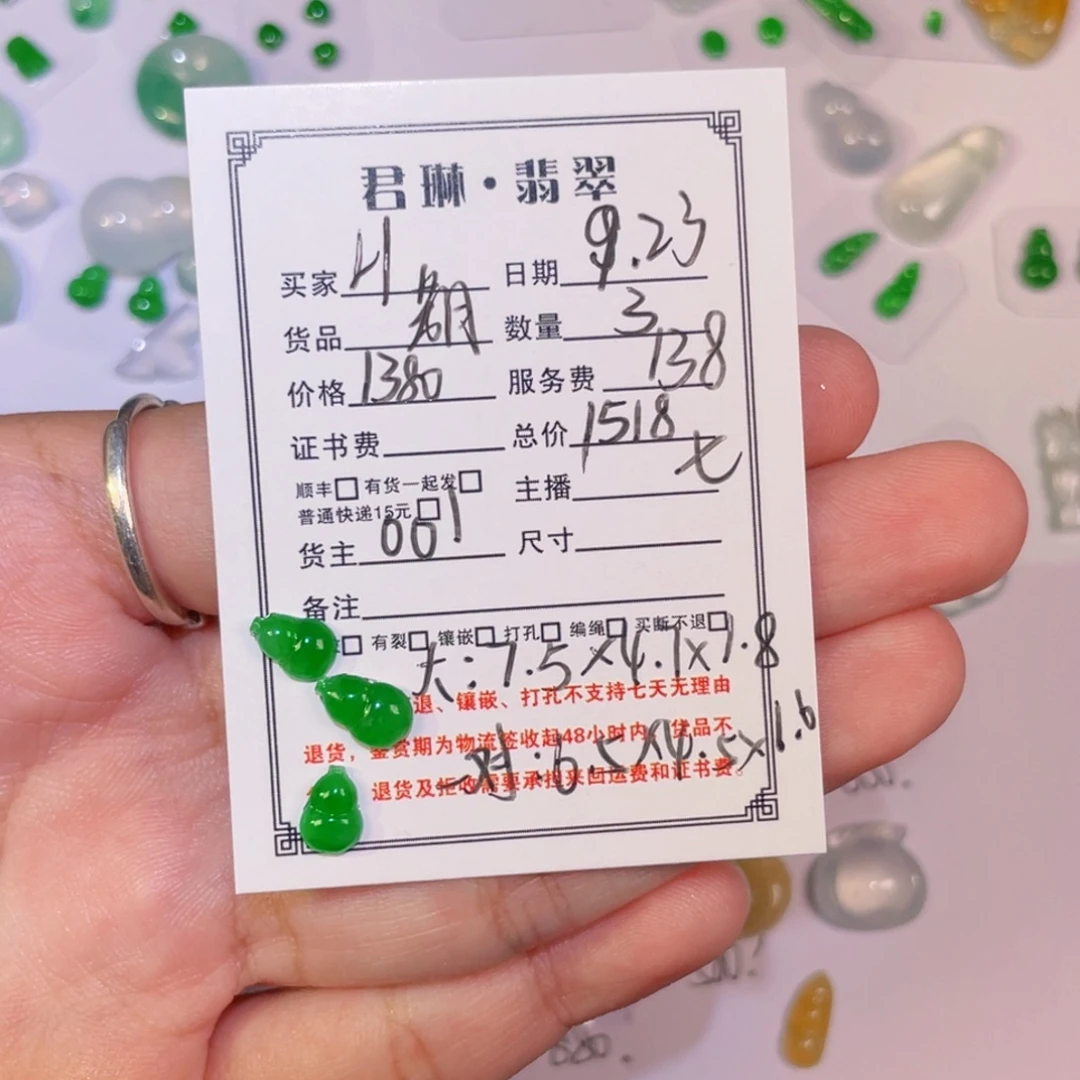 H***水颈饰未镶嵌翡翠裸石