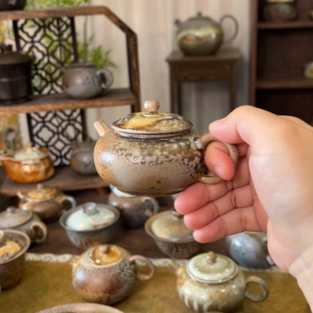 21中白窑宝月半壶柴烧